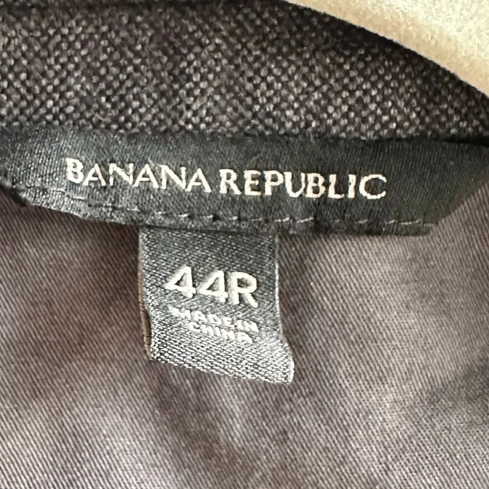 Banana Republic Slim Fit Blazer 44R Gray Cotton Sport Coat
